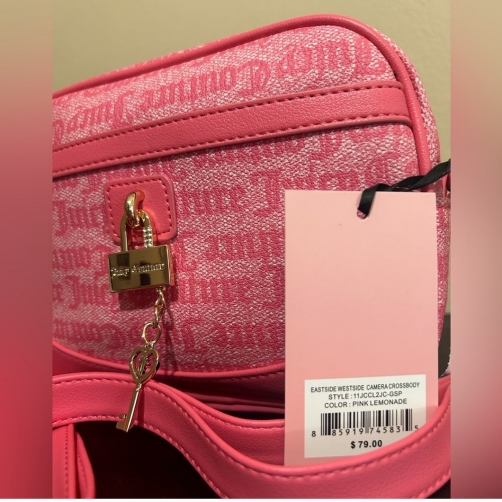 Juicy Couture Viral Eastside Westside Pink Lemonade Crossbody Bag NWT - Picture 7 of 7